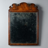 A george i walnut fretwork mirror