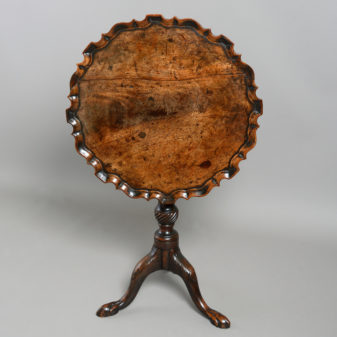 An 18th century george iii pie crust tripod table