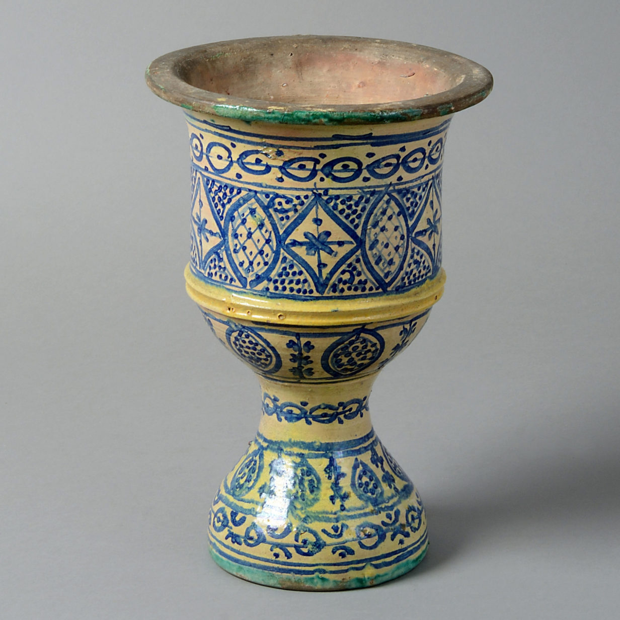 A 19th century polychrome moorish vase