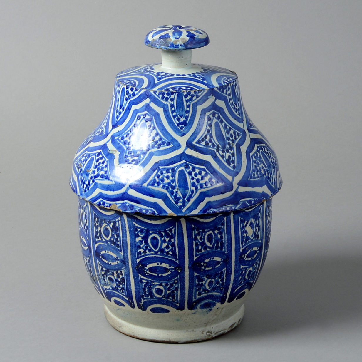 A 19th century moorish couscous pot and cover