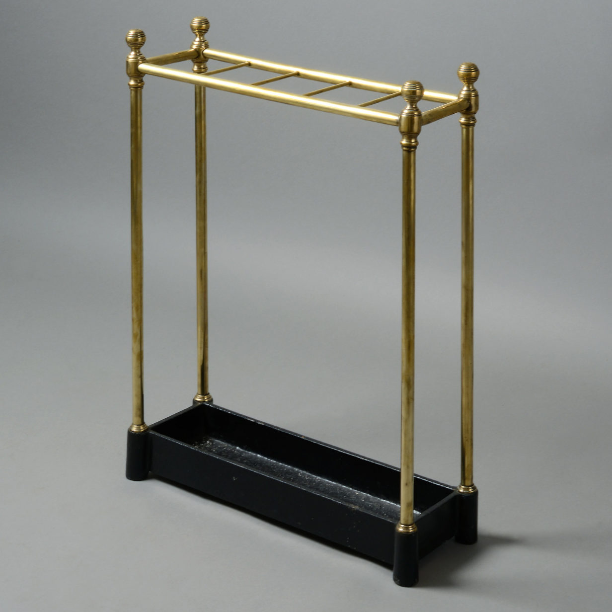 A 19th century brass stick stand