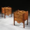 A near pair of george iii mahogany bedside cabinets