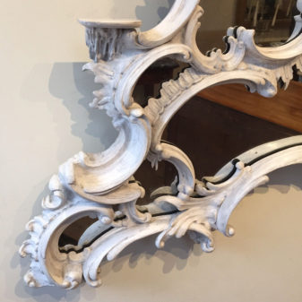 A large 19th century rococo overmantel mirror in the manner of thomas johnson