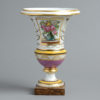 An early 19th century paris porcelain trumpet vase