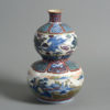 A 19th century meiji period kutani double gourd vase