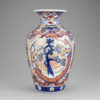 A 19th century imari baluster porcelain vase