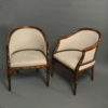 A pair of 20th century tub chairs in the regency chinoiserie taste