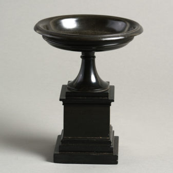 An early 19th century black belgian marble tazza