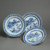 A set of three 18th century qianlong period chinese export plates