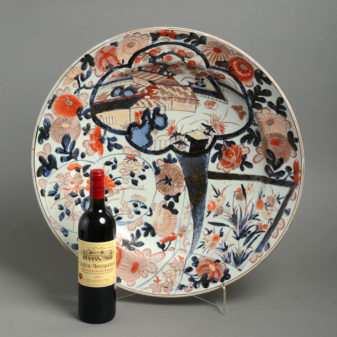 A large scale 18th century imari porcelain charger