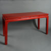 A 19th century red lacquer altar table