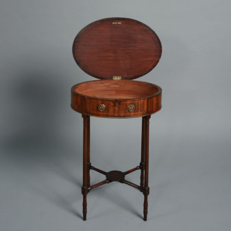 An 18th century george iii period sheraton mahogany occasional table