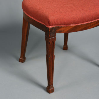 A set of six 18th century mahogany side or dining chairs