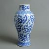 An early 18th century yongzheng period blue & white vase