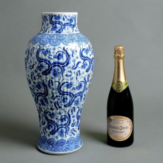 An early 18th century yongzheng period blue & white vase