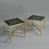 A pair of mid-20th century brass low tables
