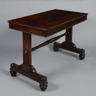 An early 19th century regency period rosewood writing table