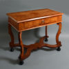 An early 18th century burr ash and elm side table
