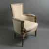 A 19th century bergere armchair in the louis xvi style