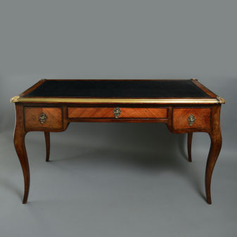 A 19th century bureau plat or writing desk in the louis xv manner