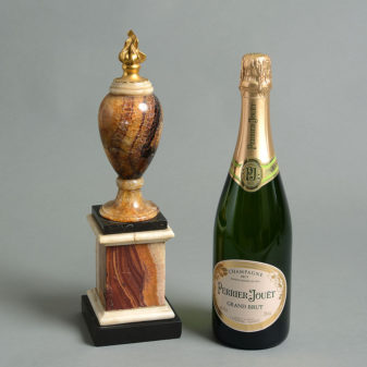 A 19th century blue john, jasper & ormolu urn