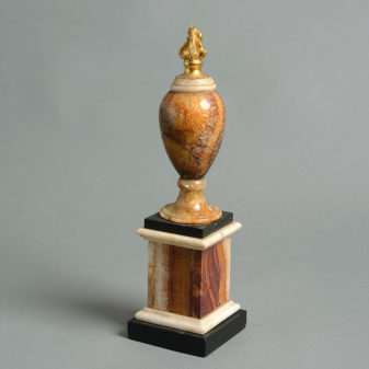 A 19th century blue john, jasper & ormolu urn