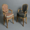 A pair of 18th century louis xv period child's chairs