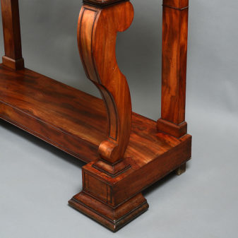 An early 19th century charles x period mahogany console table
