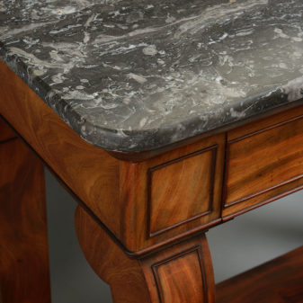 An early 19th century charles x period mahogany console table