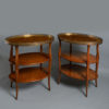 A pair of early 20th century oval etageres