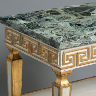 A mid-century painted & parcel gilded wine table