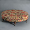 A 19th century victorian period ottoman with kilim upholstery