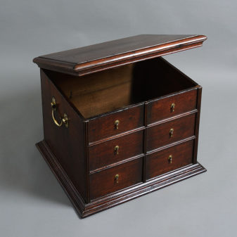 An early 18th century george i period oak close stool