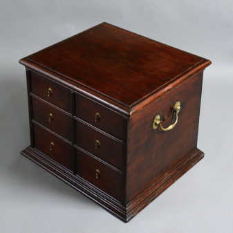 An early 18th century george i period oak close stool