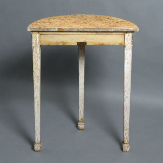 A pair of late 19th century adam style console tables