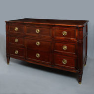 A late 18th century directoire period mahogany commode