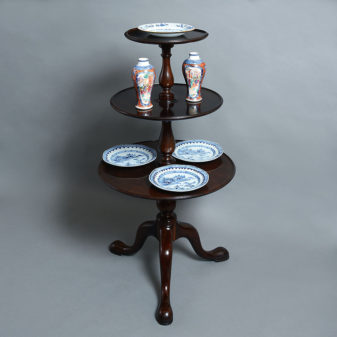 An 18th century george iii period mahogany dumb waiter