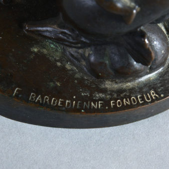 A pair of 19th century bronze figures stamped barbedienne