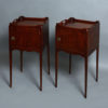 A pair of george iii period mahogany bedside cabinets