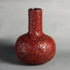 A large 20th century cinnabar lacquer gourd vase