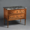A late 18th century louis xvi period walnut commode