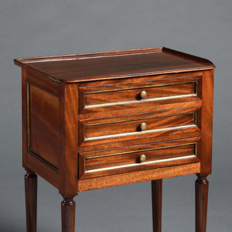 A 19th century pair of mahogany directoire style bedside commodes