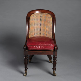 An early 19th century regency period salon bergere