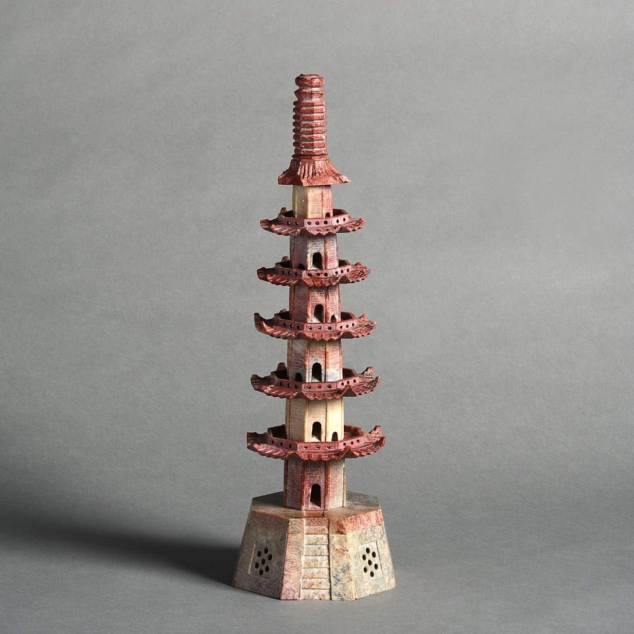 A 19th century soapstone pagoda