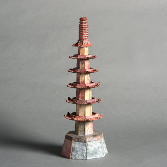 A 19th century soapstone pagoda