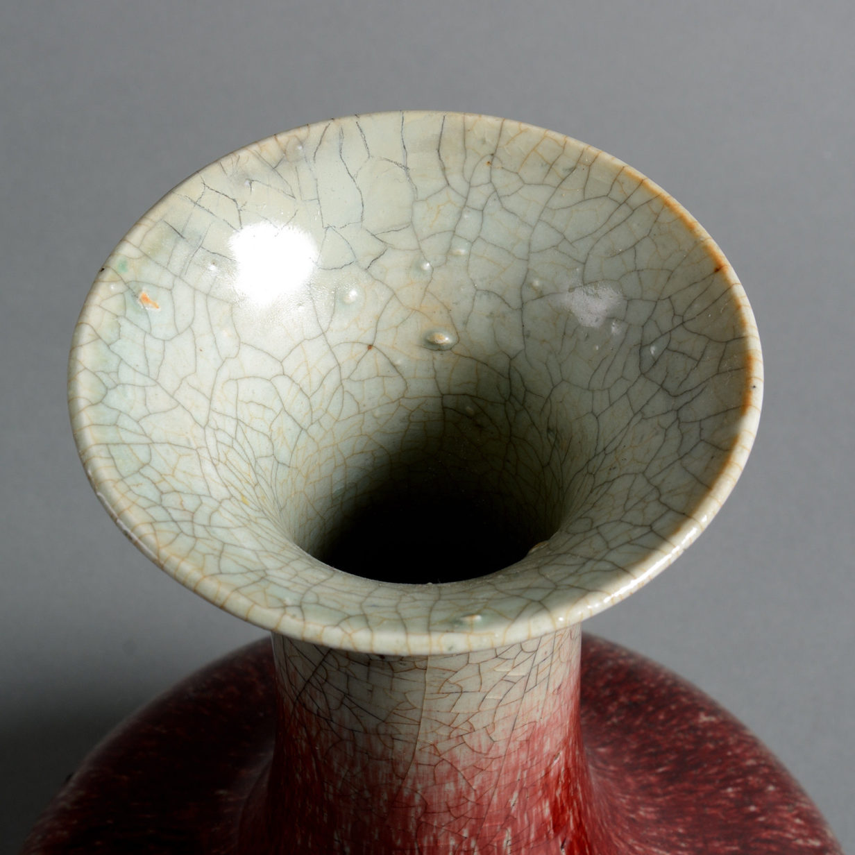 A 19th century qing dynasty sang de boeuf porcelain vase