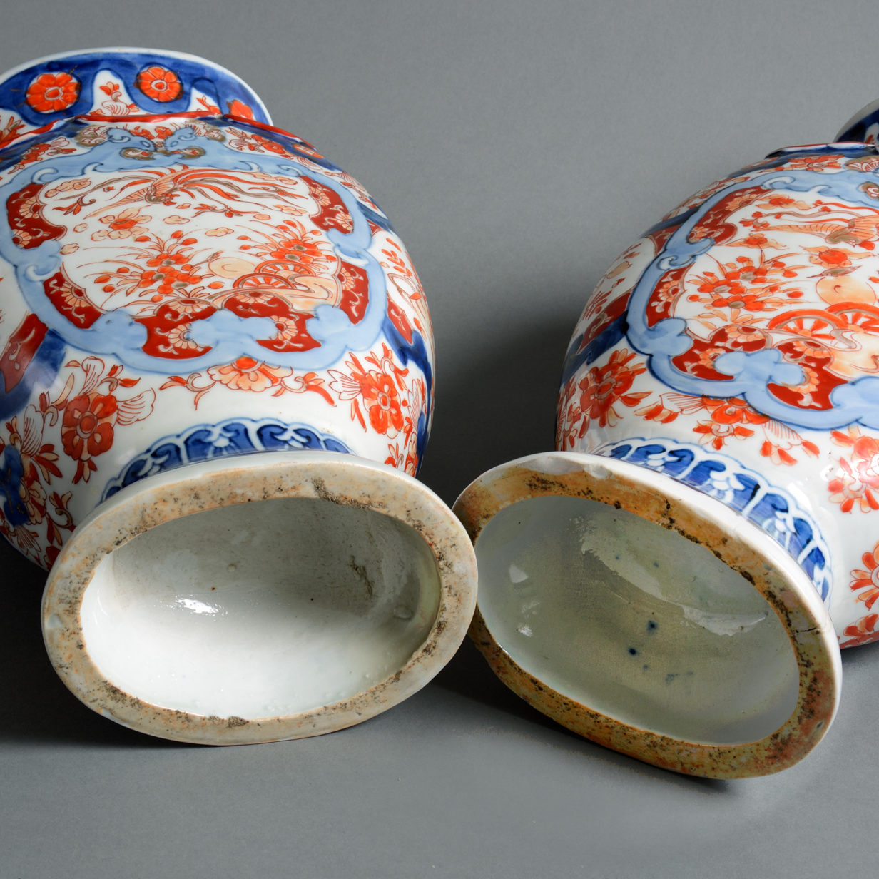 A pair of 19th century imari vases