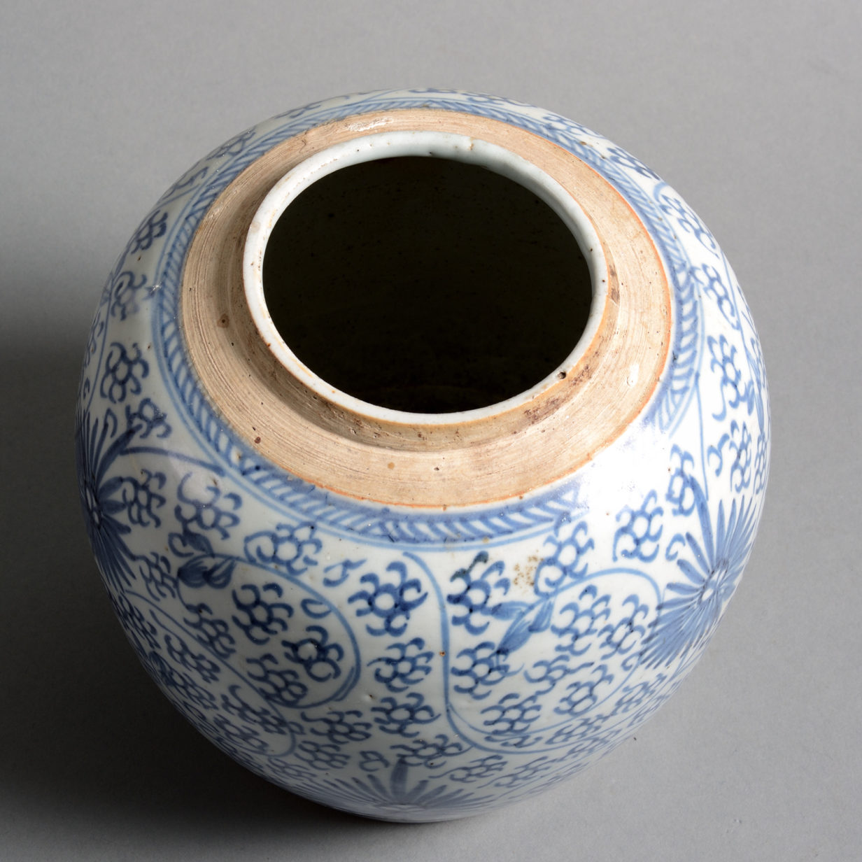 A Late 18th Century Qing Dynasty Blue & White Porcelain Jar