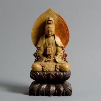 A 19th Century Qing Dynasty Soapstone Guanyin