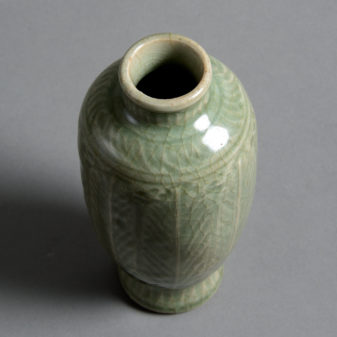 A 16th century ming period celadon porcelain vase
